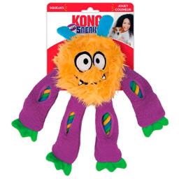 KONG Sneakerz Knots Gosedjur För Hunden med Rep Orange/Lila Monster